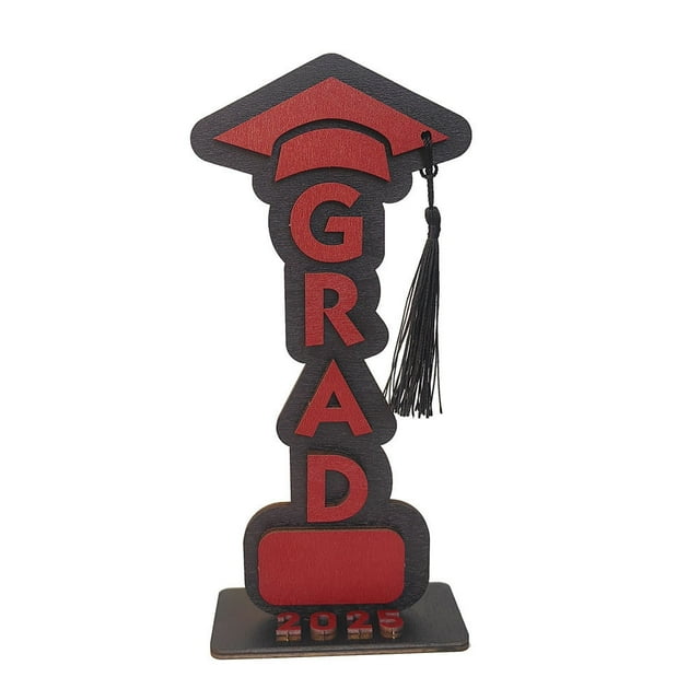 Fiudx 2025 Graduation Season Wooden Tabletop Holiday Decorative Ornament Graduation Season Gift