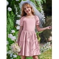 thumbnail image 2 of Vestido Arshiner para niña pequeña, color rosa de verano, talla 6, 2 of 7