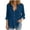 03-Navy, variant on Linen Shirts for Women Long Sleeve V Neck Collared Button Down Shirt Spring Summer Casual Loose Tops
