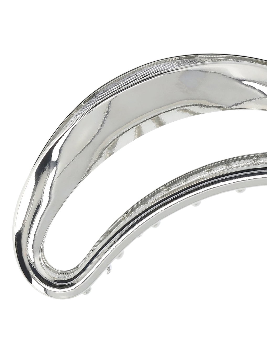 Time and Tru Women's Large Hair Claw Clip, Silvertone