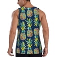 thumbnail image 3 of Gaeub Colorful Pineapples Men's Athletic Tank Top, Workout Sleeveless Shirts, Running Tank Tops for Gym, Running, Training - Large, 3 of 9