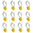 thumbnail image 2 of Rose Shower Curtain Hooks,12 Pcs Double Glide Shower Curtain Rings Stainless Steel Rustproof Decorative Shower Hook Ring with Resin Rose Flower for Bathroom Shower Rods, 2 of 7