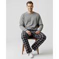 thumbnail image 6 of NY Threads Mens Flannel Pajama Pants with Pockets Soft Cotton Sleepwear Lounge PJ Bottoms, XX-Large, Black/Grey, 6 of 7