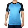 Men Short Sleeve Apparel Stretchy Outdoor Training Sports T-shirt Blue M