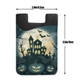 thumbnail image 6 of YFYANG Universal Adhesive Cell Phone Card Holder, Halloween Pumpkin Castle Doodle Leather Cell Phone Wallet Sticker, 6 of 6