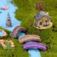 thumbnail image 4 of fastboy Fairy Garden Kit Synthetic Resin Durable Beautiful Eye-catching Porable Terrarium Decor Different Display Balcony Decoration Gray, 4 of 5