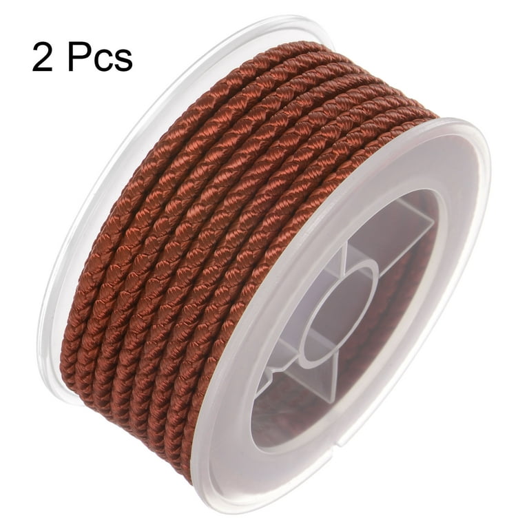 2 Packs Nylon Thread Twine Beading Cord 2mm Extra-Strong Braided Nylon  Crafting String 11M/36 Feet, Black