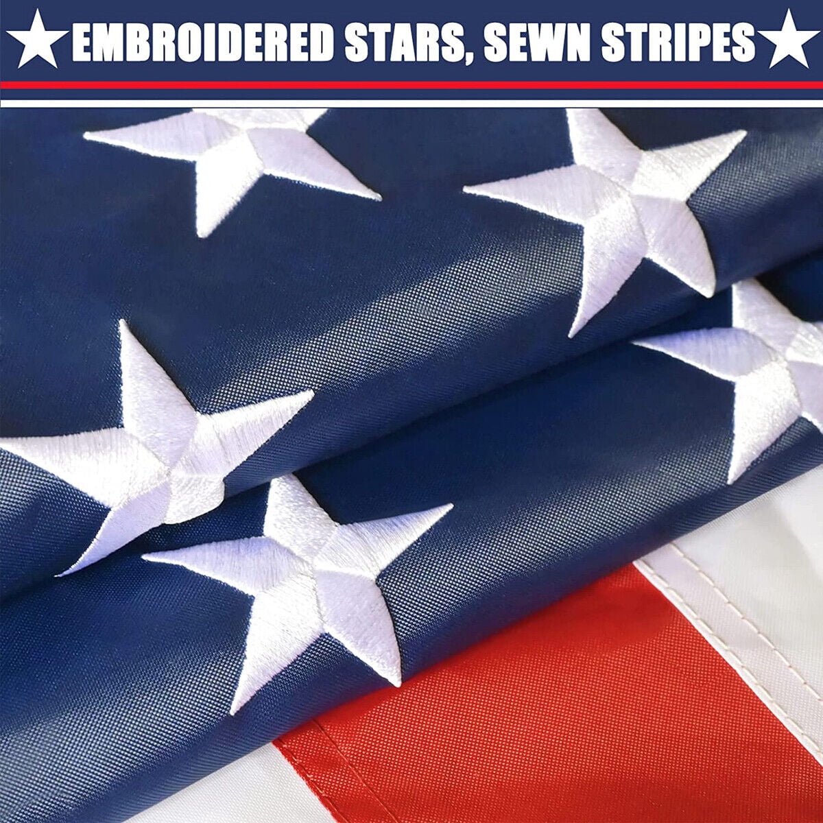 4PCS 3x5 ft US Flags W/ Embroidered Stars American Flag for Outdoor Indoor Unbranded