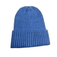 thumbnail image 3 of Naierhg Women Fall Winter Hat Knitted Solid Color High Elastic Dome Anti-slip Regular Fit Soft Warm No Brim Windproof Warm Unisex Winter Cap Adult Beanie for Winter Blue, 3 of 8