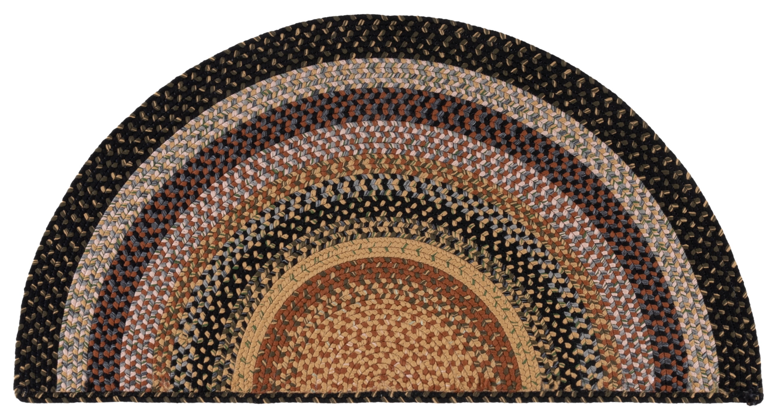 Safavieh Braided Ellen Bordered Machine Washable Reversible Area Rug, Multi, 2' x 4' Half Moon