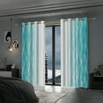 thumbnail image 6 of Lfeey Teal Gradient Ombre Blackout Curtains for Bedroom Living Room, Grommet Curtains, 42x72 inch, Set of 2, 6 of 7
