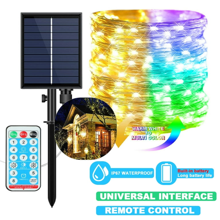 Multicolor Solar Fairy Lights with Remote Control, Solar String