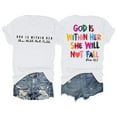 thumbnail image 2 of Oversized Tshirts for Women, Oversized Shirts for Women Shirt Verse T Shirt God Is Within Her Tees Inspirational Tops White S, 2 of 8