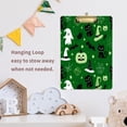 thumbnail image 6 of 12.5" x 9" Acrylic Clipboard with Silver Metal Clip Office and Classroom Essential Green Halloween-themed Pattern, 6 of 8