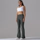 thumbnail image 4 of Gibobby Leggings yoga mujer Moda de mujer Europa y Unidos No T Line Medias de pierna ancha Levantamiento de cadera Yoga Flare Cintura alta Pantalone(Gris oscuro,CH), 4 of 5