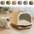 thumbnail image 7 of Moocorvic Cats Litter Box with Lid, Hooded Litter Pan 14x 19.7 x 13.4 Inches(Blue), 7 of 7