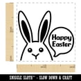 thumbnail image 2 of Peeking Bunny Happy Easter Self-Inking Rubber Stamp Ink Stamper - Yellow Ink - Small 1 Inch, 2 of 7