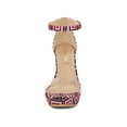 thumbnail image 2 of BLISSFUL STEP Ensemble Chaussures pour Femmes Plateforme Colorée Talons Épais Bride à la Cheville Sandales à Bout Ouvert Transparent Rose Vif 7, 2 of 8