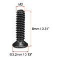 thumbnail image 3 of Uxcell M2 x 8mm/0.31" Phillips Screw Fastener Black Zinc Plated 150 Pack, 3 of 5
