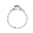 thumbnail image 3 of Dash Jewel Dazzling 2.2 Ct Emerald Cut Diamond Ring - 14K White Gold Plated Three Stone Prong Set Designer Engagement Wedding Ring for Women - Memorable Gift for Her - Perfect for Celebrating Love, 3 of 6