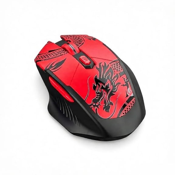 2.4G Bluetooth Dual-Mode Rechargeable LED Computer Notebook Wireless Mouse TK100,Red