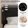 thumbnail image 6 of VECELO Queen Size Bed with 4 Storage Drawers Upholstered Platform Bed Adjustable with Nailhead Trim Headboard Wooden Slats Support Bed Frame, Black, 6 of 10