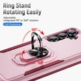 thumbnail image 2 of Hybrid Rugged Case for Samsung Galaxy S26 Phone, Military Grade Heavy Duty Shockproof Rotatable Magnetic Ring Holder Kickstand Armor Dual Layer Cover for Galaxy S26, Pink, 2 of 10
