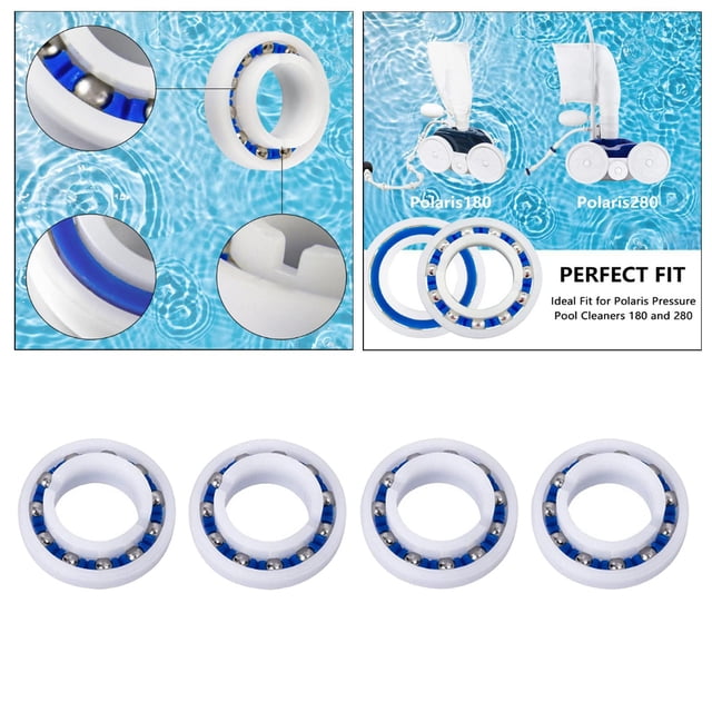 Rodamiento de rodillos de plástico C60 C-60 de 4 piezas para de limpieza de piscina 180/280 pieza de repuesto para limpiador de shamjiam Rodamiento de rodillos