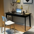 thumbnail image 3 of KULAGAGA Writing Desk with Drawers, Modern PC Laptop Computer Table for Home Office,47.2"x21.7", Black, 3 of 7