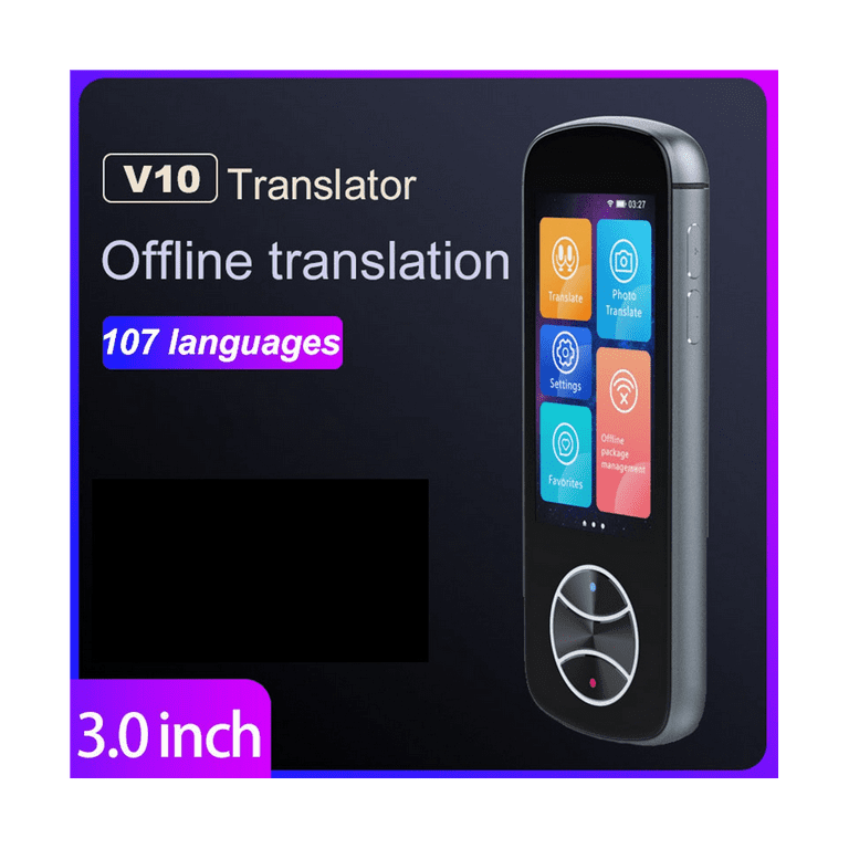 Vasco V4 Language Translator Device - Model 2022, Free Lifetime Internet  for Translations