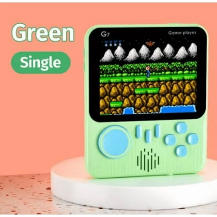 Portable Game Console 600 Classic Games 3.5" Screen Green