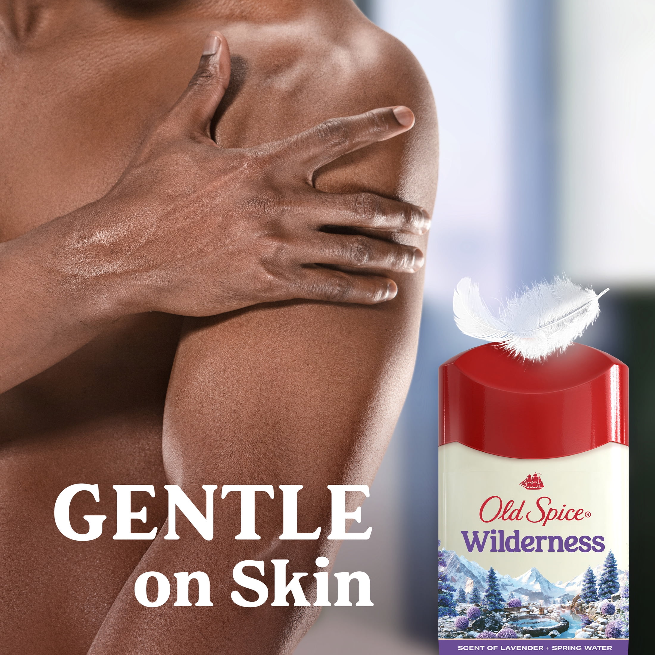 Old Spice Invisible Solid, Men's Antiperspirant Deodorant Stick, Wilderness with Lavender, 2.6 oz (2 Pack)
