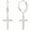 B-Silver, variant on Hoop Earrings for Women Crown Cross 5A CZ 18K Gold Plated Pendant Earrings Valentine Anniversary Gift for Her