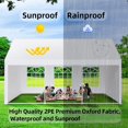 thumbnail image 2 of Garvee 20'x20' Wedding Party Tent in White, Outdoor Event Shelter Gazebo Canopy with 6 Removable Sidewalls, 2 of 8