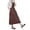 Coffee, variant on HXWCHs Women's Solid Color Casual Dress Casual Long Apron Smock Dress Boho Tunic Cover Up for Gardening Tea Daily Wear Comfortable Loose Fit One Size Pink