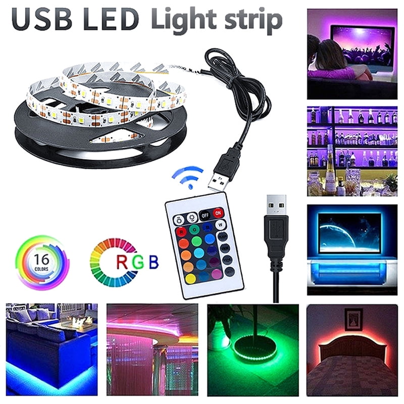 LED Lights StripS USB Infrared Control RGB SMD2835 DC5V 