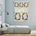 thumbnail image 6 of Summer Grape Wreath Kitchen Curtains Valances 3 Piece Set, Retro Watercolor Purple Grapes Green Leaf Linen Rod Pocket Tier Curtain and Valance Drapes for Small Window 36 Inch Length for Bedroom Cafe, 6 of 9