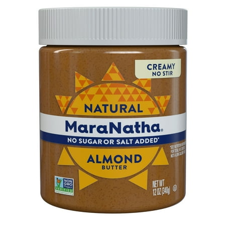 MaraNatha Natural No Sugar No Salt Creamy Almond Butter, 12 oz