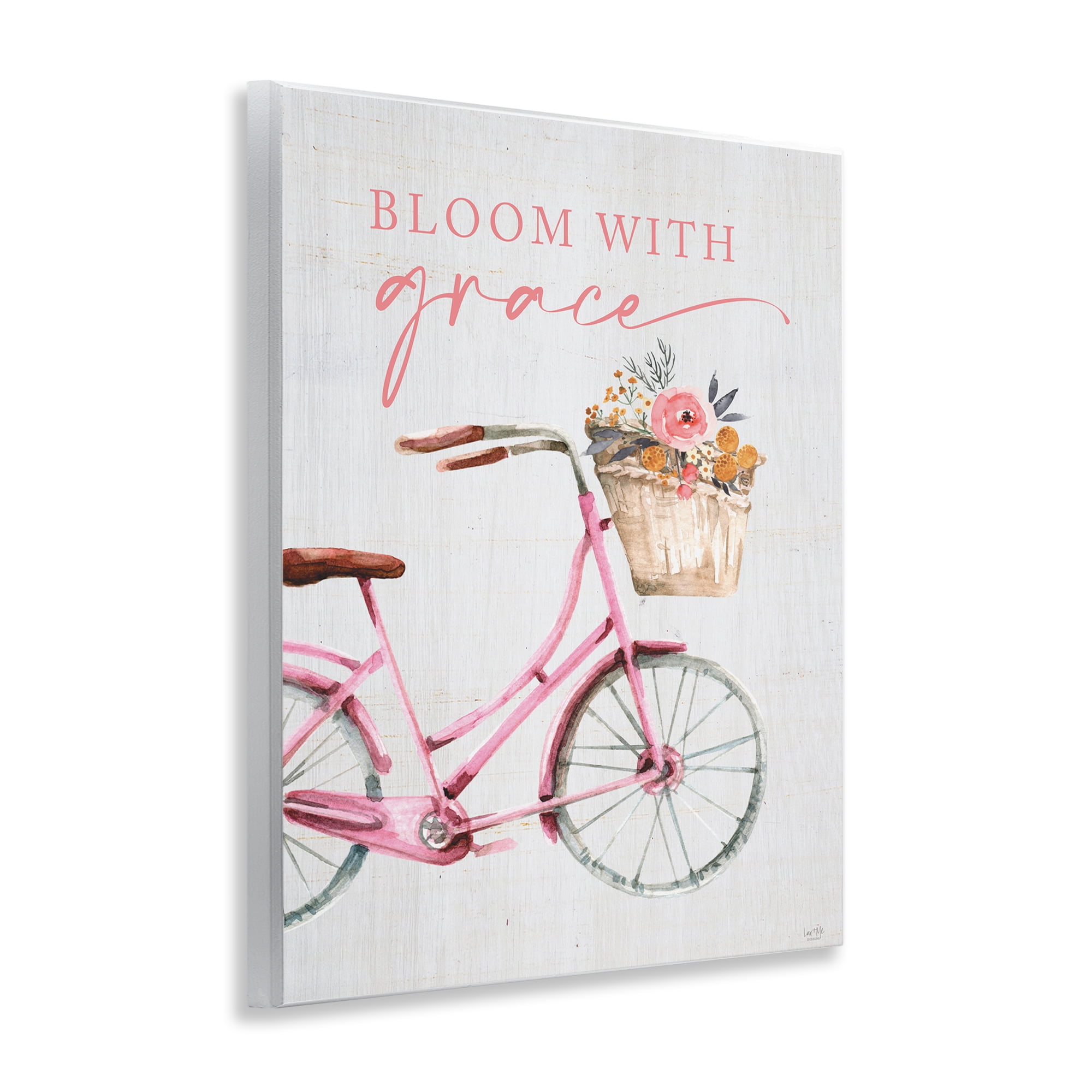 Stupell Industries Bloom With Grace Bicycle Wall Plaque Art, design by Lux + Me Designs