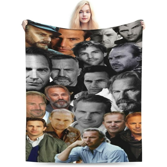 Blanket Kevin Costner Soft and Comfortable Wool Fleece Throw Blankets Gift for Home Decoration Sofa Office car Camping Yoga Travel Home Decoration Cozy Plush Beach