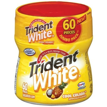 Cadbury Trident White Gum, 60 ea