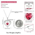 thumbnail image 5 of Beautlace 925 Sterling Silver Cross Necklace,July Birthstone Heart Pendant Necklace Jewelry Birthday Christmas Valentines Gifts for Women Mom, 5 of 12