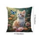 thumbnail image 3 of Funda de almohada con estampado de animales adorables de 45 x 45 cm | Cojín decorativo de nailon suave y elastano para sofá cama y sala de estar | Uso interior y exterior | Decoración navideña de, 3 of 6