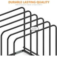 thumbnail image 3 of Kitchen Cabinet Organizer, Steel Cookware Holder, Divided Holder with 5 Slots for Skillets Baking Tray and Chopping Board Rack - Baking Pan Holder Storage (1 PC), 3 of 8