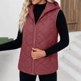 thumbnail image 3 of Cmfcve Plus Size Hooded Puffer Vest for Womens Full Zip Sleeveless Quilted Vest Winter Warm Outerwear Jackets with Zipper Pockets, 3 of 3