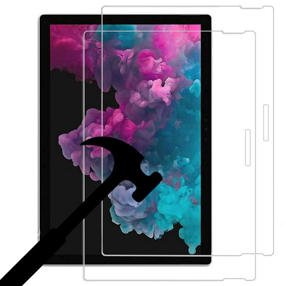 [2 Pack] EpicGadget Screen Protector for Microsoft Surface Pro 6 / Surface Pro (2017) / Surface Pro 4 12.3" tablet Ultra HD Clear Anti Bubble Anti Scratch 9H Hardness Tempered Glass Screen Protector