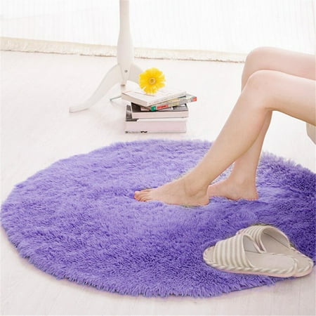 Outdoor Sitting Area Ideas 40 inch Round Rugs Anti Skid Fluffy Shaggy Circular Area Rug Dining Room Bedroom Home Table Office Sitting Drawing Room Gateway Door Carpet Floor Mat 100x100x3cm ()