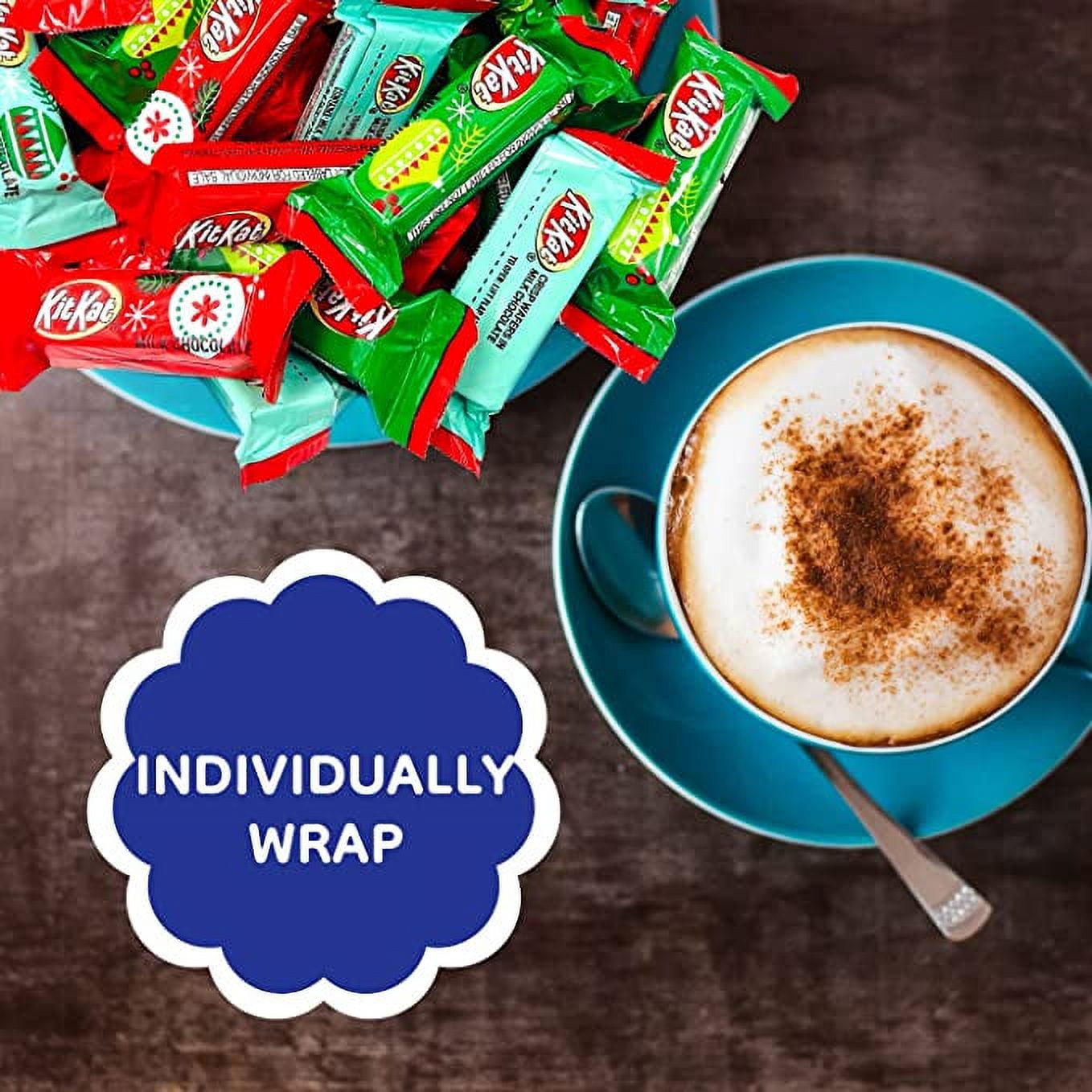 Holiday KIT KAT Miniatures Crisp Wafers Milk Chocolate Candy Bar Individually Wrapped, 3 Pound Bag