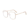 thumbnail image 5 of Opvise 1 Pair Anti Blue Light Computer Glasses without Degree Women Men Blue Light Blocking Metal Frame UV Protection Eyeglasses Eyewear Golden, 5 of 8