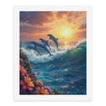 thumbnail image 5 of Paint By Numbers Kit for Adults Beginner - DIY Dolphins Sunset Ocean Wave Blossoms Canvas Painting Kits for Adults, Frameless Paint By Number for Adults for Home Wall Decor 16x20 Inch, 5 of 7